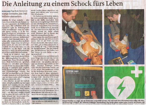 Roland Klostius bei der Öffentlichskeitsarbeit (Landshuter Zeitung, 29.06.2010)